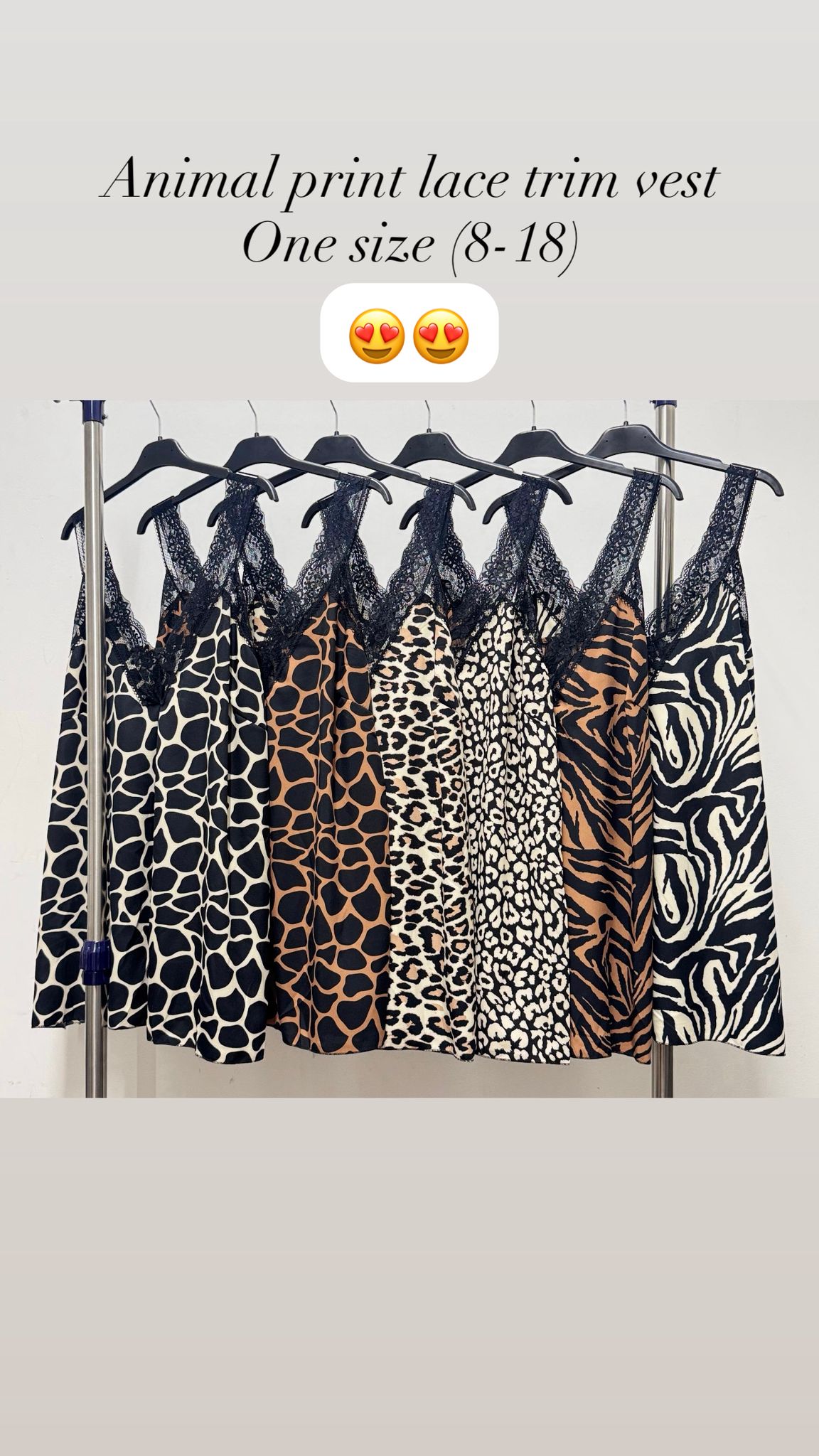 Animal Print Lace Trim Vest