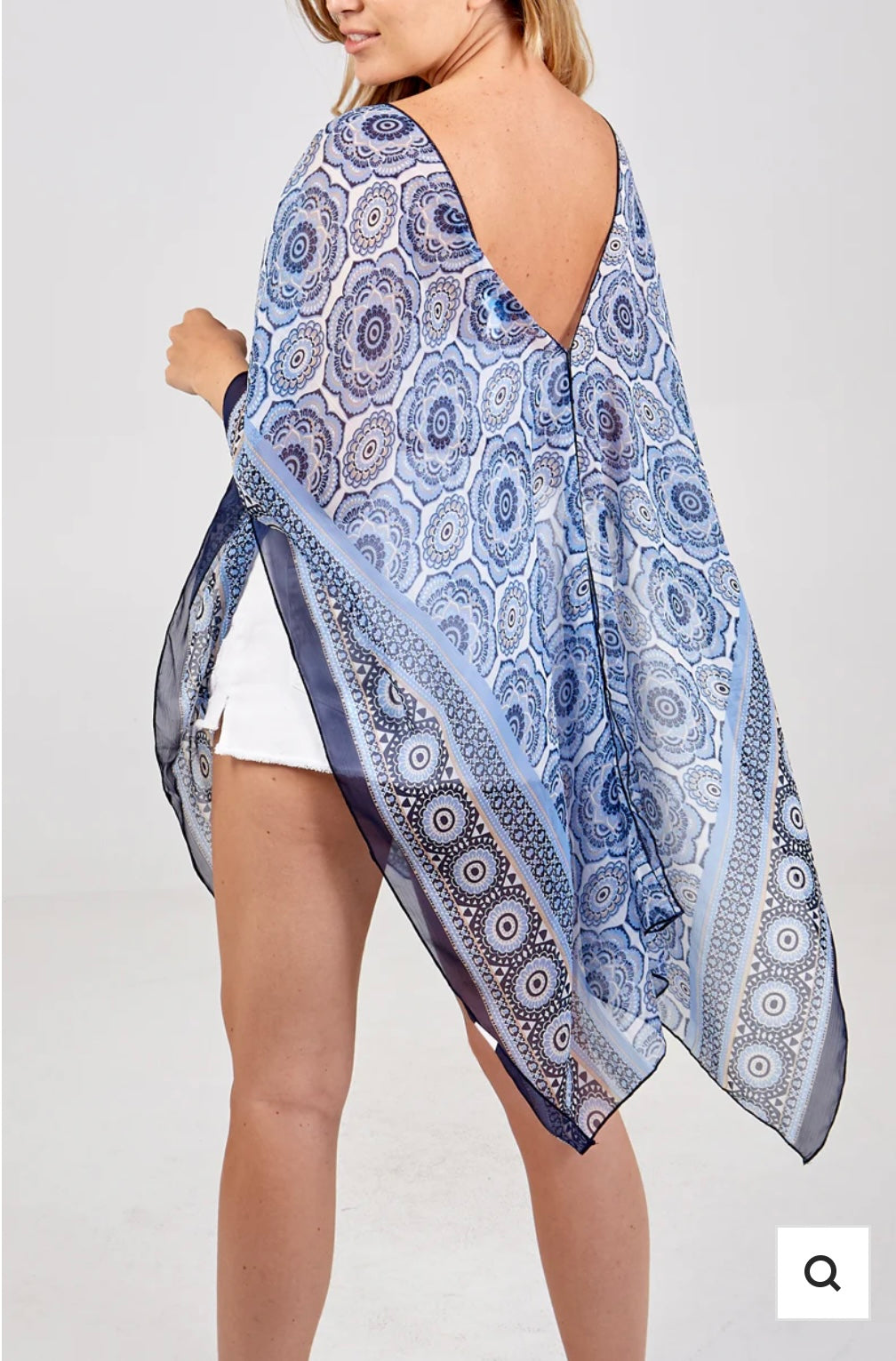 Mandala Flower Print Kaftan