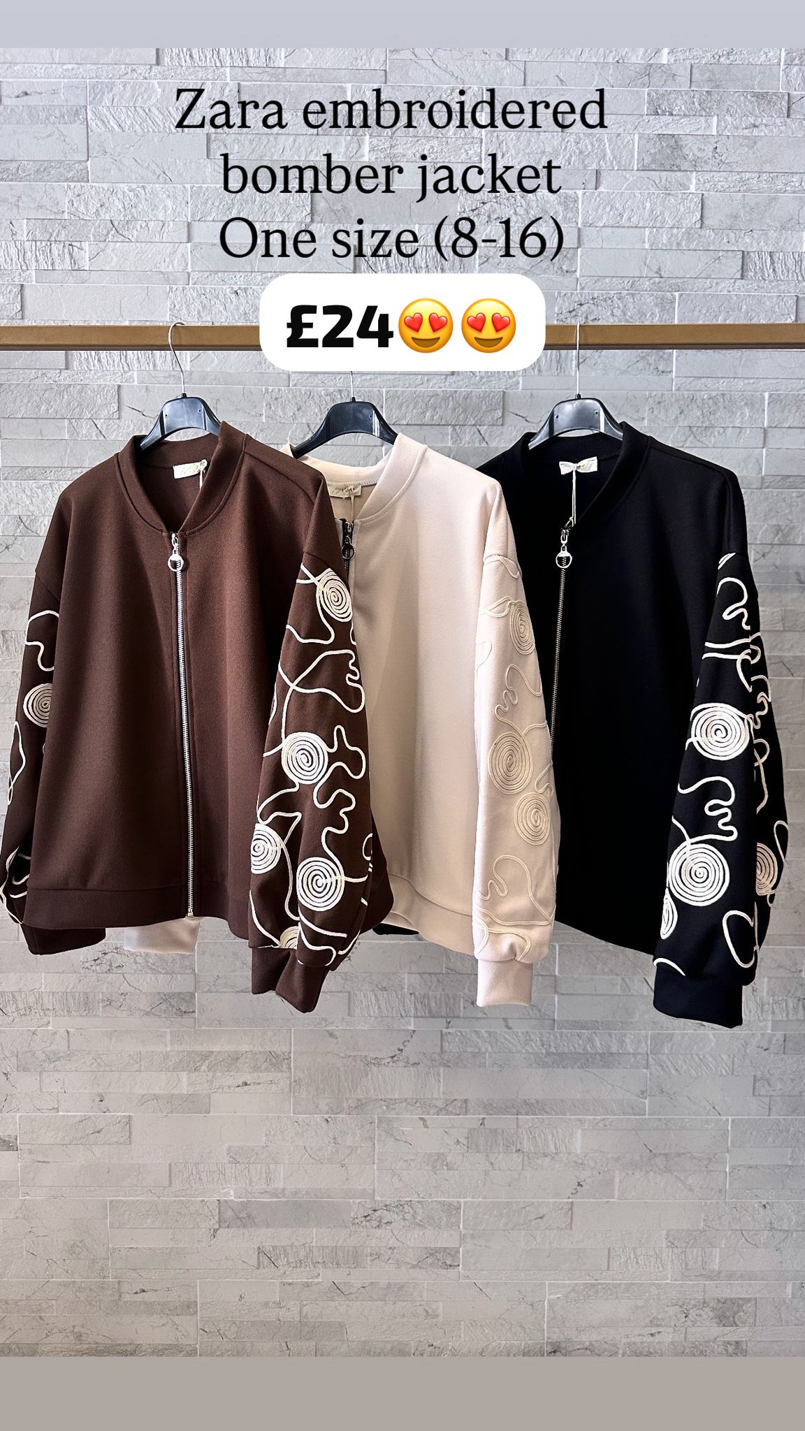 Zara Embroidered Bomber Jacket