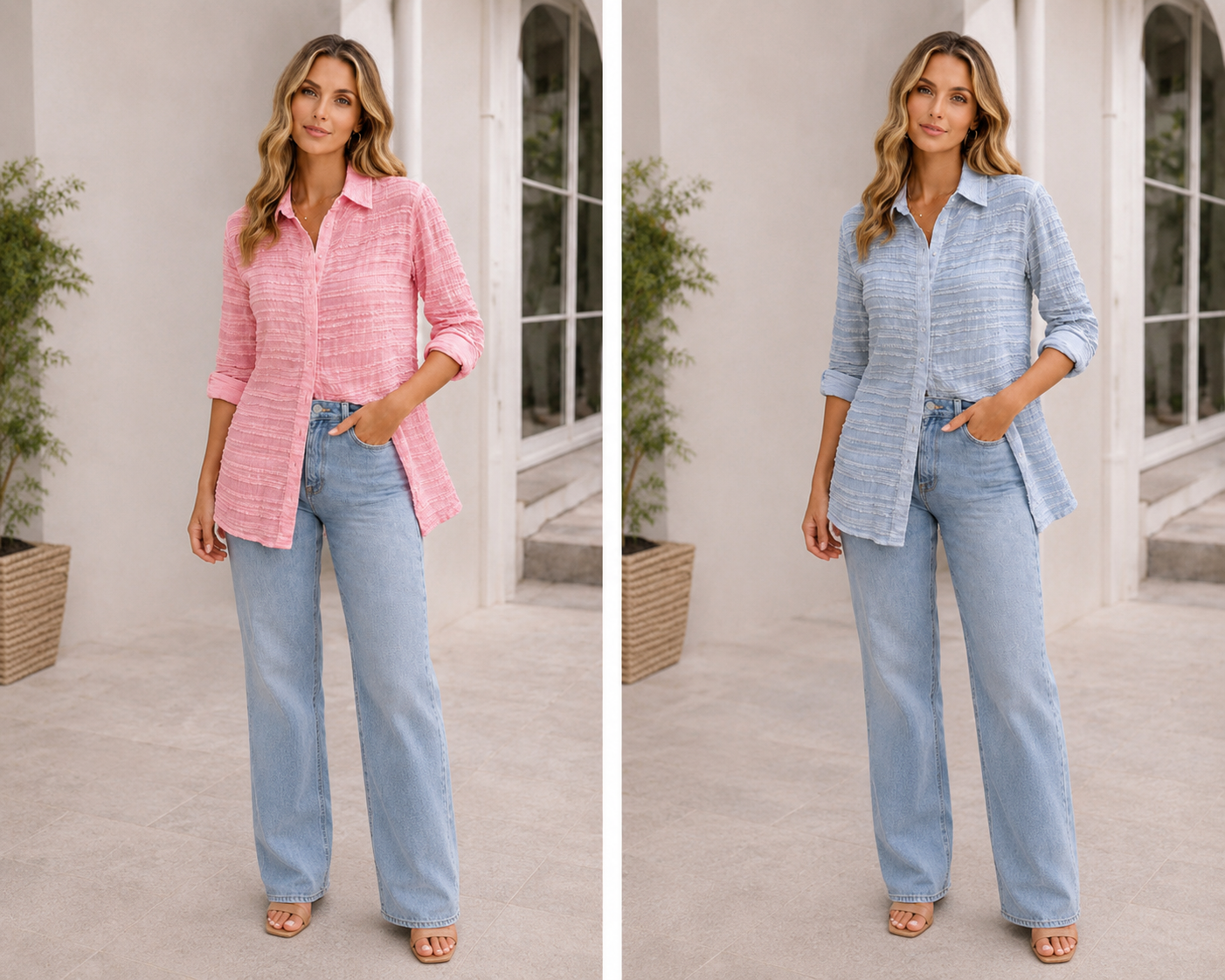 Megan Ruched longline Shirt