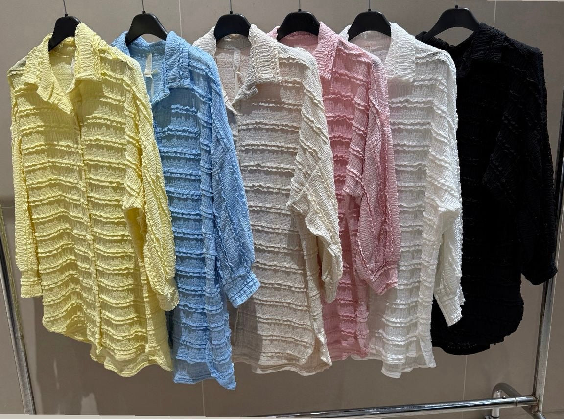 Megan Ruched longline Shirt