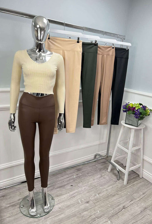 Leather Look Leggings
